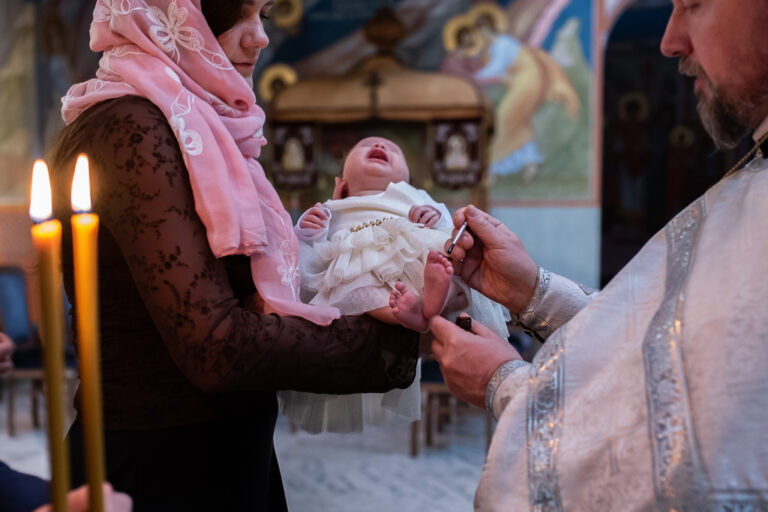 fotografia sakramentu chrztu w cerkwi Warszawa